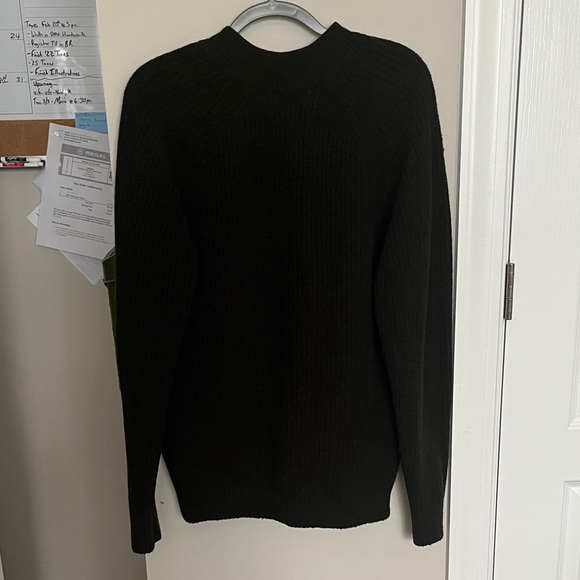 L, Orvis, Ribbed, Lambswool, Zip-Up Sweater, Expresso - Picture 3 of 5